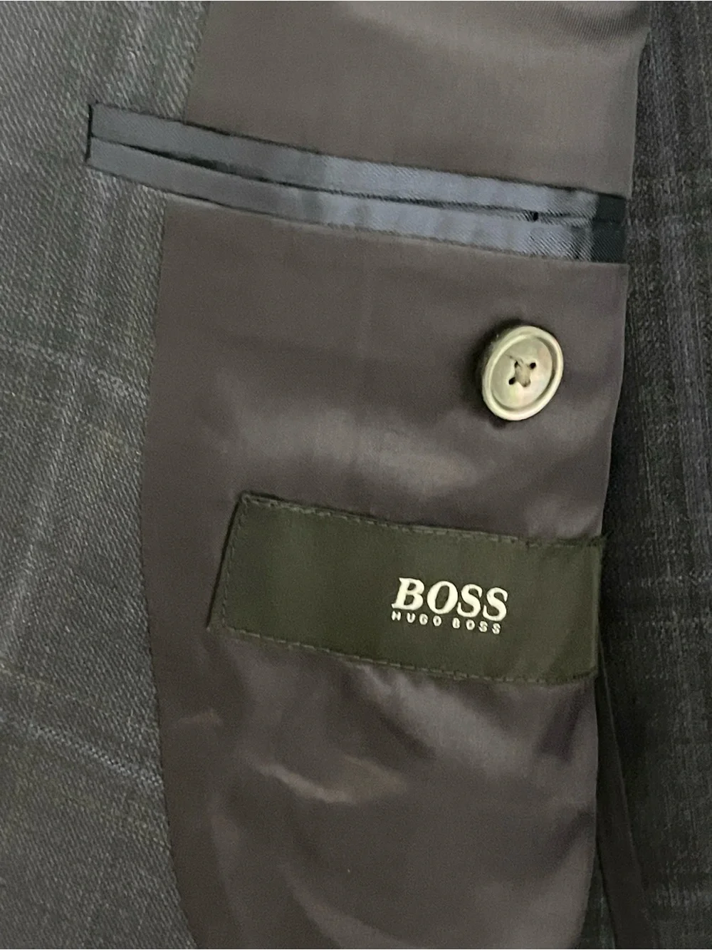 Hugo Boss Navy Windowpane Sport Coat